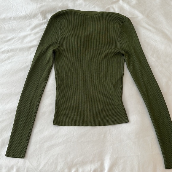 Zara ribbed green long sleeve - Picture 5 of 5
